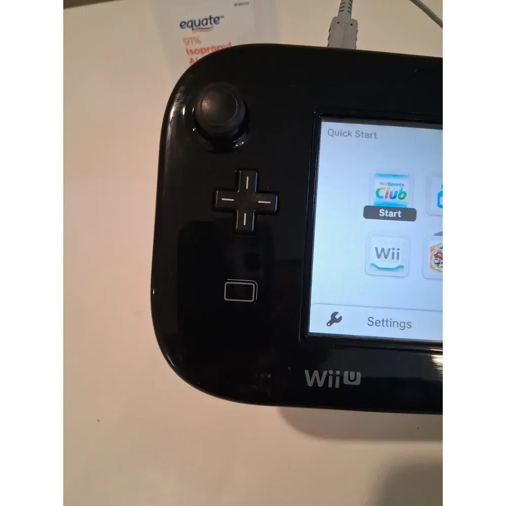 Official Nintendo Wii U GamePad Black WUP-010 w/ Charger - TESTED (Gamepad Only,